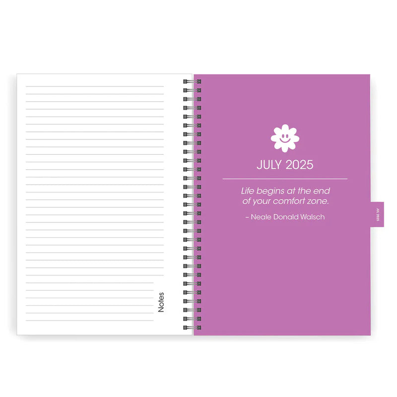 A5 Daily Planner 2025 Happy Flowers