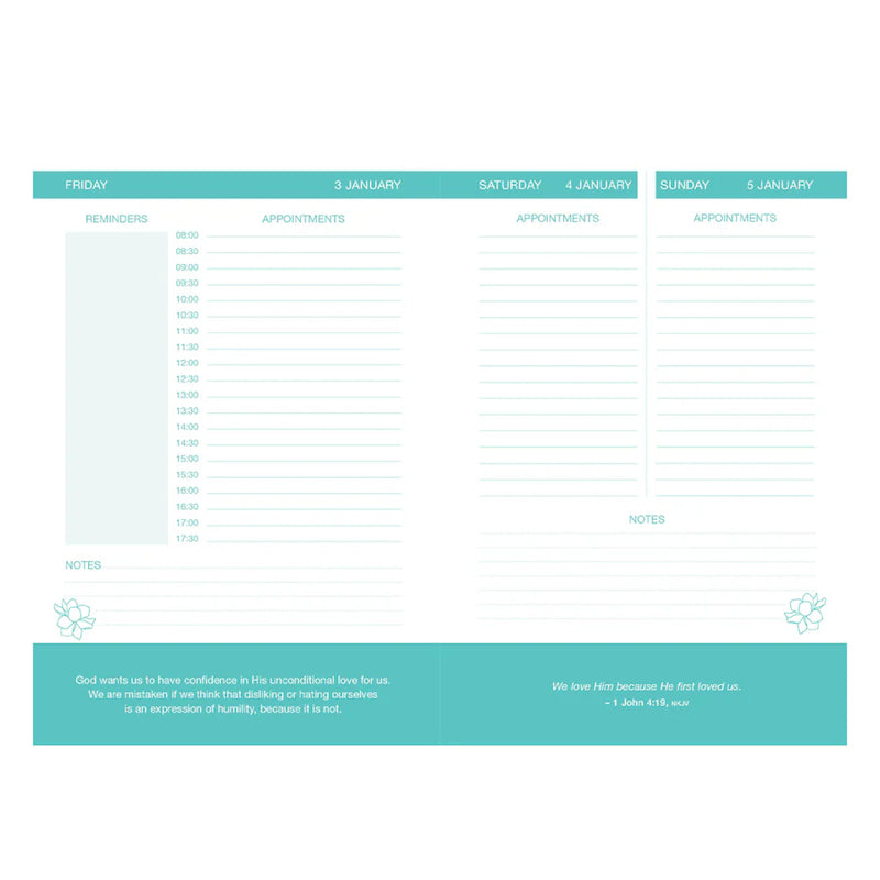 Daily Planner 2025 Joyce Meyer Teal