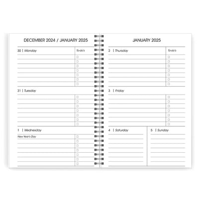 A5 Daily Planner 2025 Happy Flowers