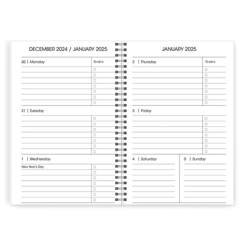 A5 Daily Planner 2025 Happy Flowers