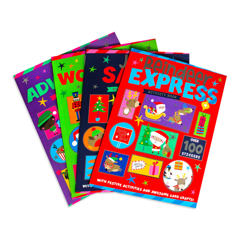 Christmas Festive Sticker and Activity 4 Book Pack