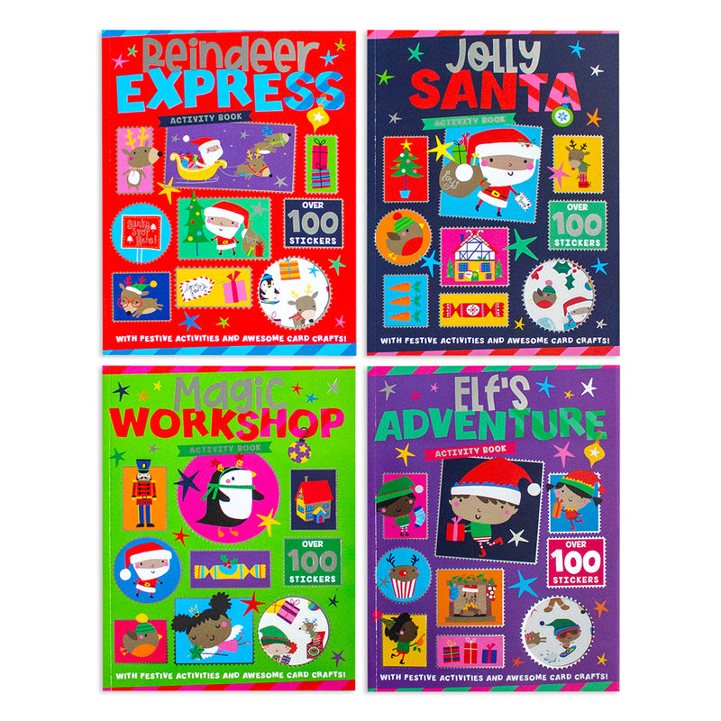 Christmas Festive Sticker and Activity 4 Book Pack