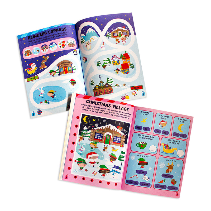 Christmas Festive Sticker and Activity 4 Book Pack