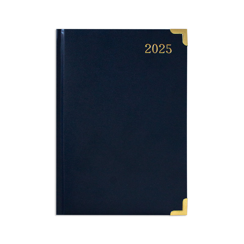 Navy with Gold Corners A5 Executive 2025 Diary