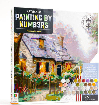 ArtMaker Painting by Numbers Kit: Foxglove Cottage