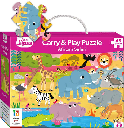 Junior Jigsaw Carry & Play: African Safari 45 Piece Jigsaw Puzzle