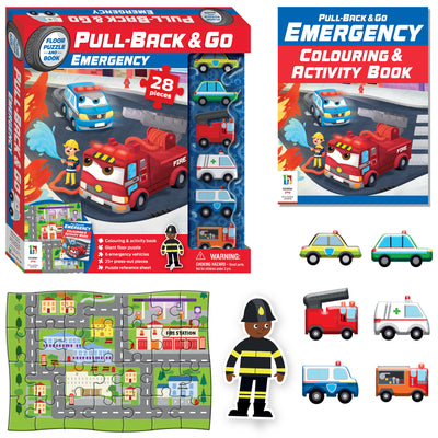 Pull Back & Go: Emergency Vehicles Activity Kit