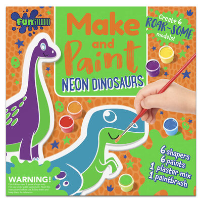 Make and Paint Neon Dinosaurs Activity Kit