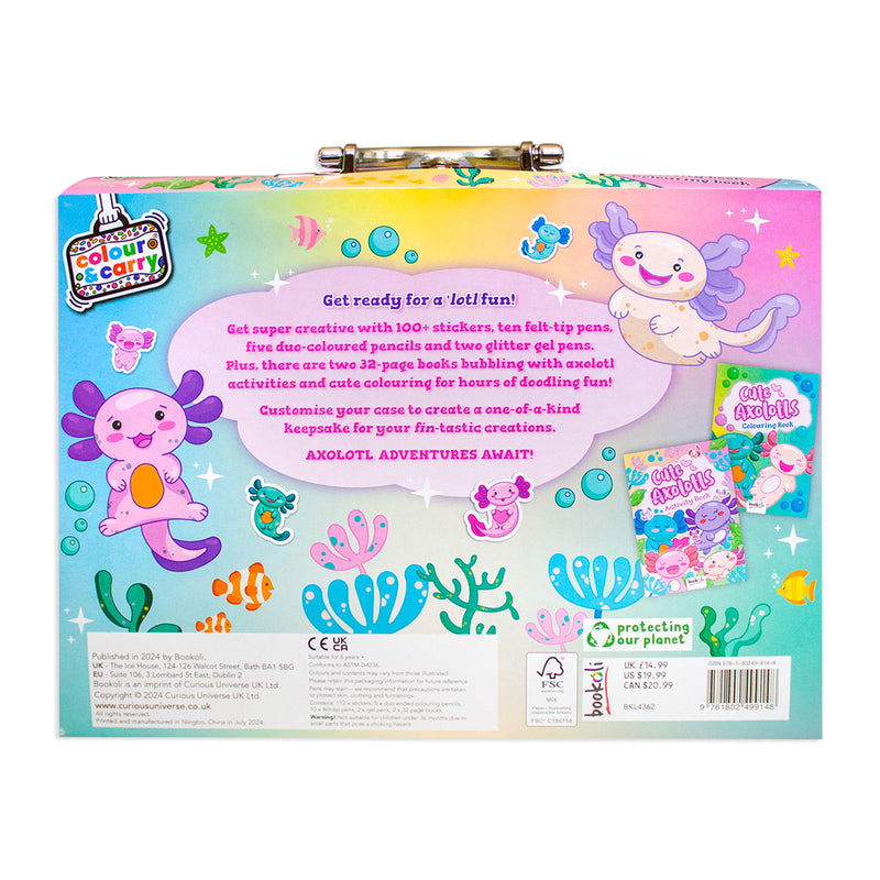 Colour and Carry: 7 Cute Axolotl Activity Case