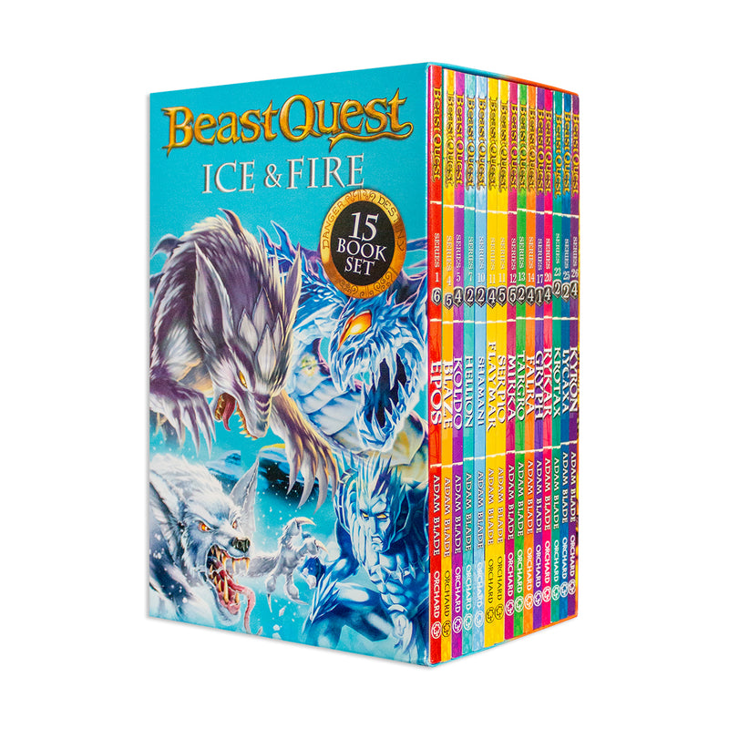 Beast Quest Ice and Fire 15 Book Collection Box Set