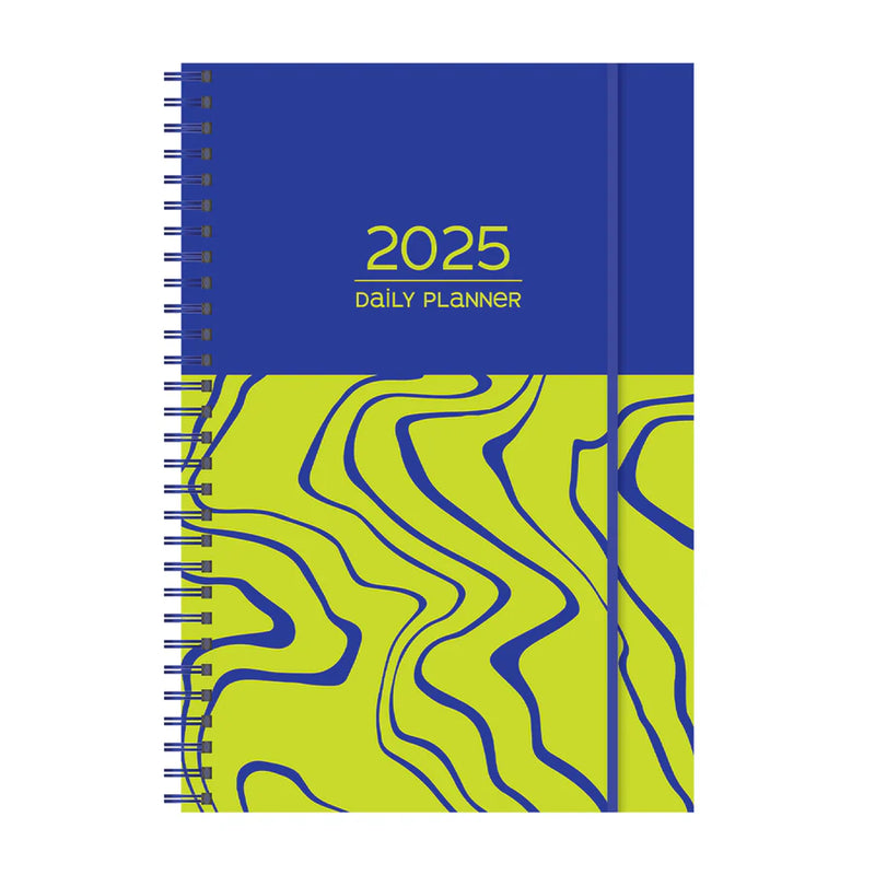 A5 Daily Planner 2025 Electric Marble