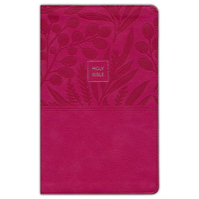 NKJV Pink Faux Leather Large Print Pink Bible