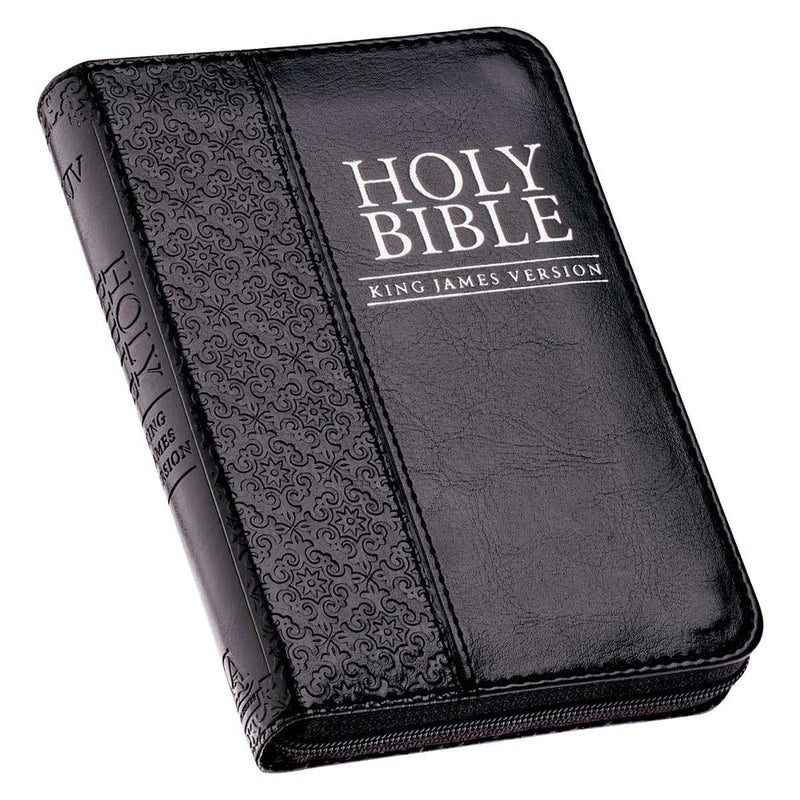 Holy Bible KJV Mini (Zipped Black Leather Binding)