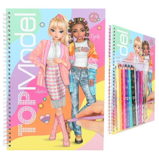 TopModel Colouring Book With Pen Set