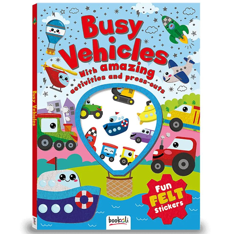 Fun Felt Sticker Activity Book: Busy Vehicles - Readers Warehouse