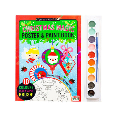 Little Artists Christmas Magic Poster And Paint Book - Readers Warehouse